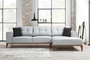 Atelier Del Sofa Montana Corner Right (L3+Chl) Sofá Cama Esquinero Gris Claro 288 x 160 cm